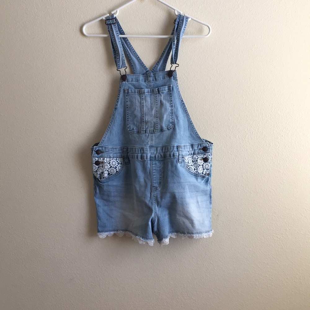 Girls Lace Overalls from Justice, size 16 plus